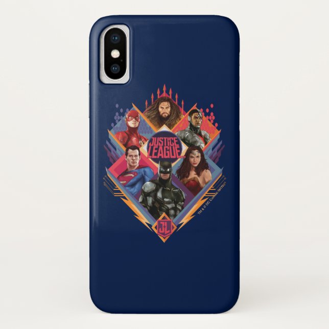 Justice League | Diamond Hatch Group Badge Case-Mate iPhone Case (Back)