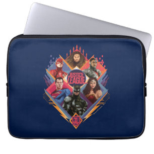 Justice League   Diamond Hatch Group Badge Laptop Sleeve