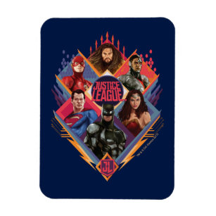Justice League   Diamond Hatch Group Badge Magnet