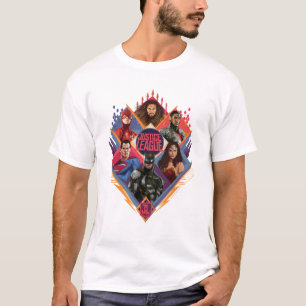 Justice League Diamond Hatch Group Badge T-Shirt