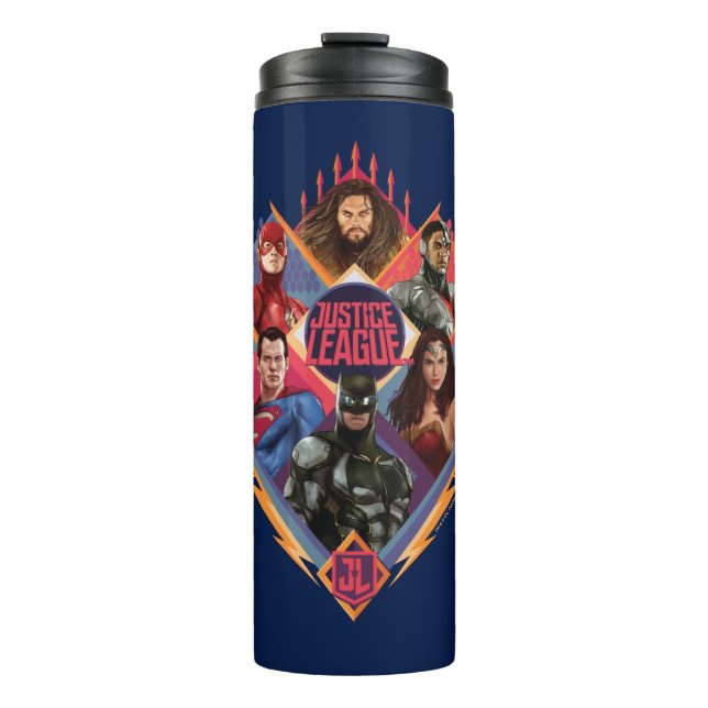 Justice League | Diamond Hatch Group Badge Thermal Tumbler (Front)