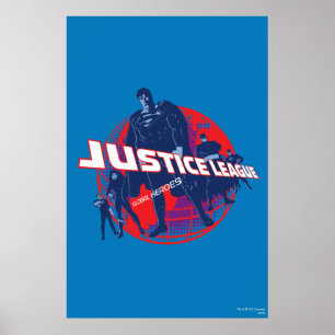 Justice League Global Heroes  and Globe Poster