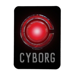 Justice League   Glowing Cyborg Symbol Magnet