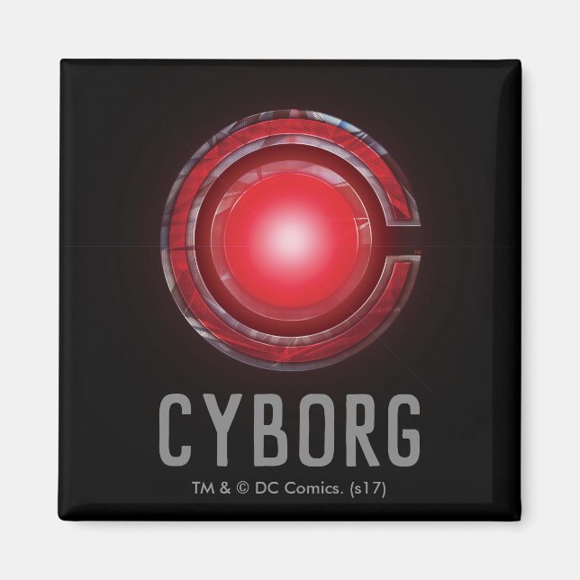 Justice League | Glowing Cyborg Symbol Magnet (Front)