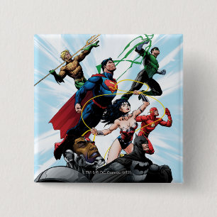 Justice League - Group 1 2 Inch Square Button