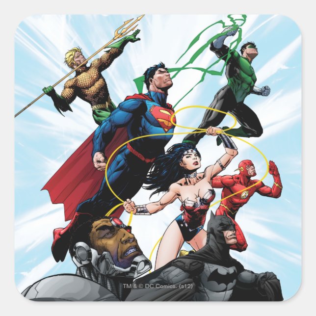 Justice League - Group 1 Square Sticker (Front)