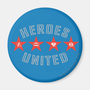 Justice League Heroes Untied Logos Magnet