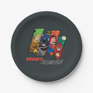 Justice League "Heroic Holidays!" Paper Plate