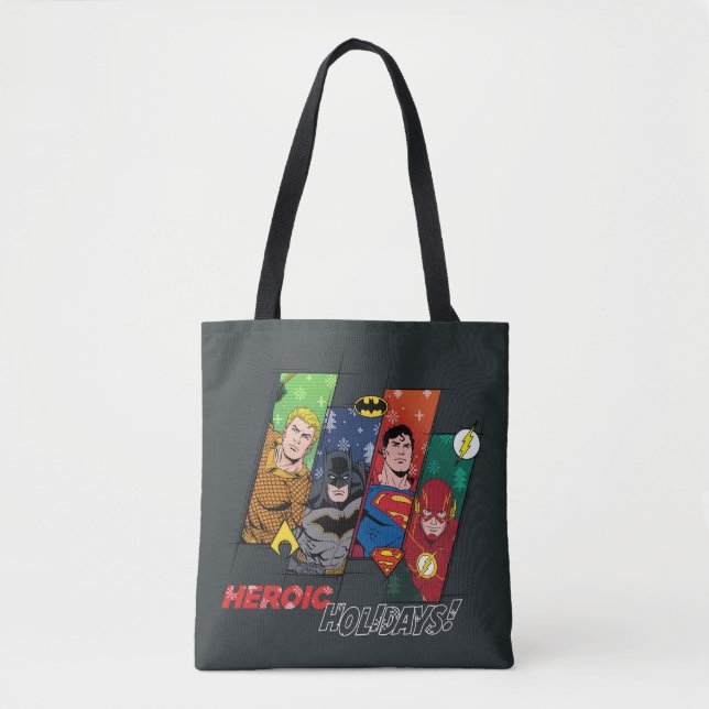 Justice League "Heroic Holidays!" Tote Bag (Front)