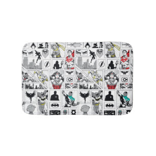 Justice League Heroic Panel Pattern Bath Mat