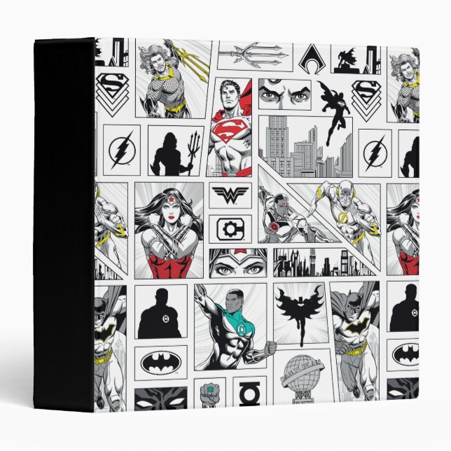 Justice League Heroic Panel Pattern Binder (Front/Spine)