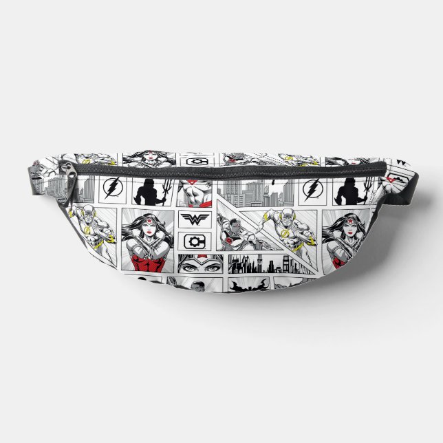Justice League Heroic Panel Pattern Fanny Pack (Lay Down)