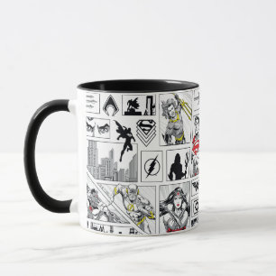 Justice League Heroic Panel Pattern Mug
