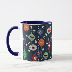 Justice League Holiday Bauble Pattern Mug