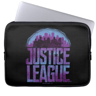 Justice League   Justice League City Silhouette Laptop Sleeve