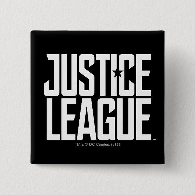 Justice League | Justice League Logo 2 Inch Square Button (Front)