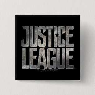 Justice League Justice League Metallic Logo 2 Inch Square Button