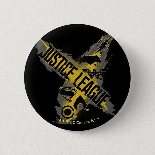 Justice League | Justice League & Team Symbols 2 Inch Round Button (Front)
