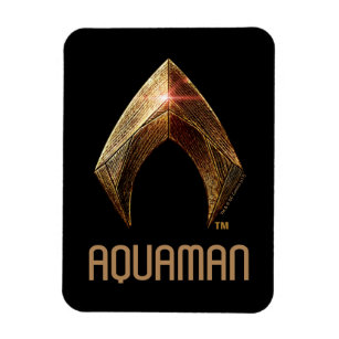 Justice League   Metallic Aquaman Symbol Magnet