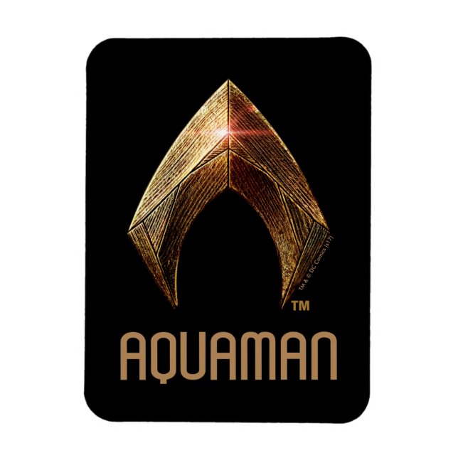 Justice League | Metallic Aquaman Symbol Magnet (Vertical)