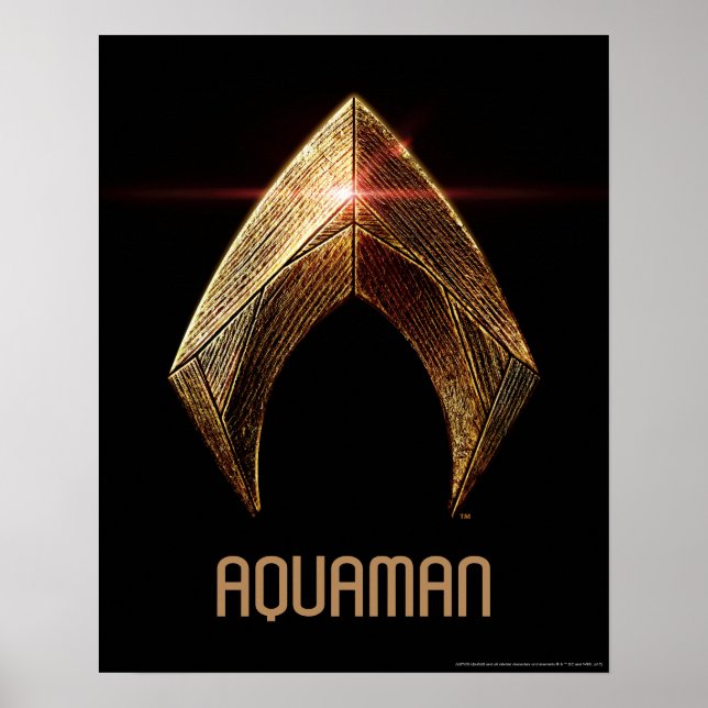 Justice League | Metallic Aquaman Symbol Poster (Front)