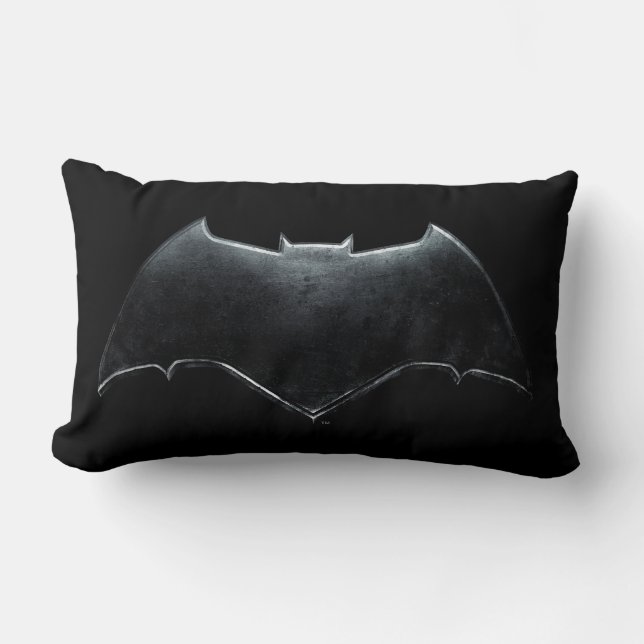Justice League | Metallic Batman Symbol Lumbar Pillow (Front)