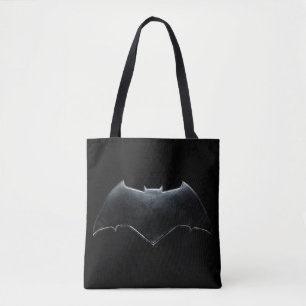 Justice League   Metallic Batman Symbol Tote Bag