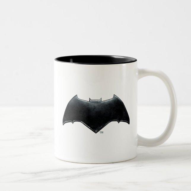 Justice League | Metallic Batman Symbol Two-Tone Coffee Mug (Right)