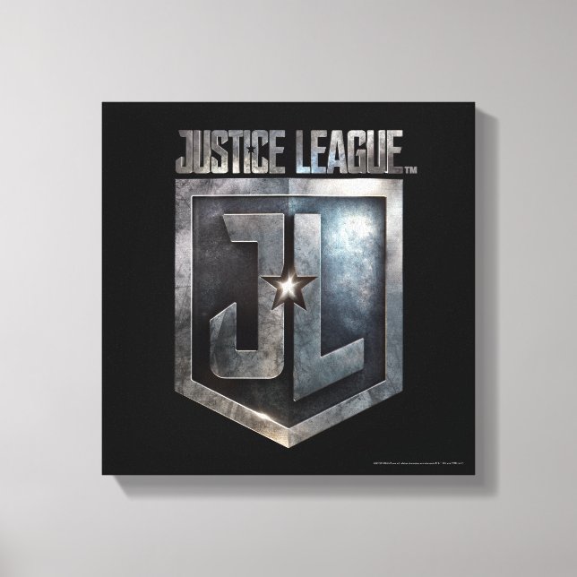 Justice League | Metallic JL Shield Canvas Print (Front)