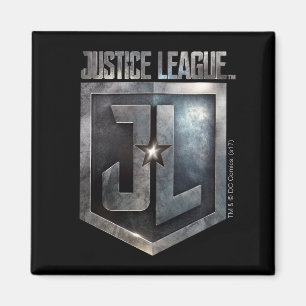 Justice League   Metallic JL Shield Magnet