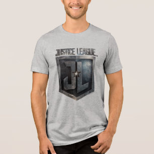 Justice League Metallic JL Shield Tri-Blend Shirt