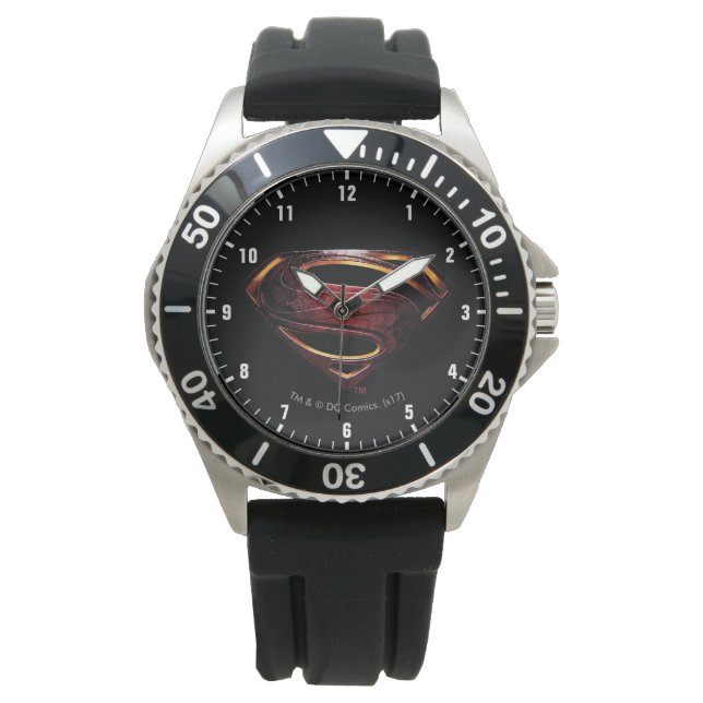 Justice League | Metallic Superman Symbol Watch (Front)