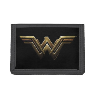 Justice League   Metallic Wonder Woman Symbol Tri-fold Wallet