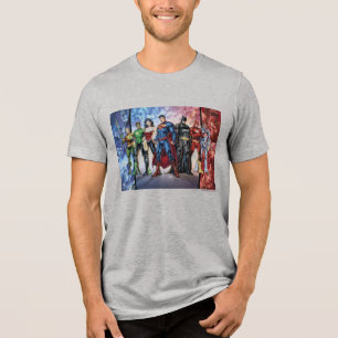 Justice League   New 52 Justice League Line Up Tri-Blend Shirt
