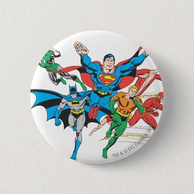 Justice League of America Group 4 2 Inch Round Button (Front)