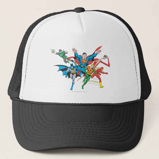 Justice League of America Group 4 Trucker Hat (Front)