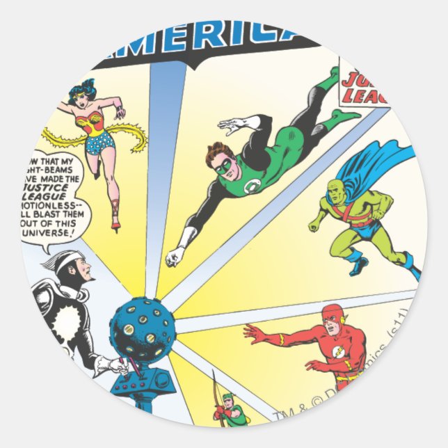 Justice League of America Issue #12 - June Classic Round Sticker (Front)