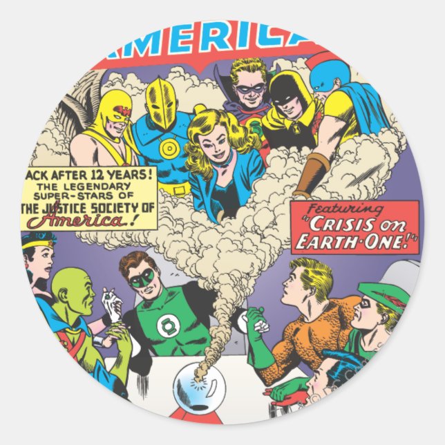 Justice League of America Issue #21 - Aug Classic Round Sticker (Front)