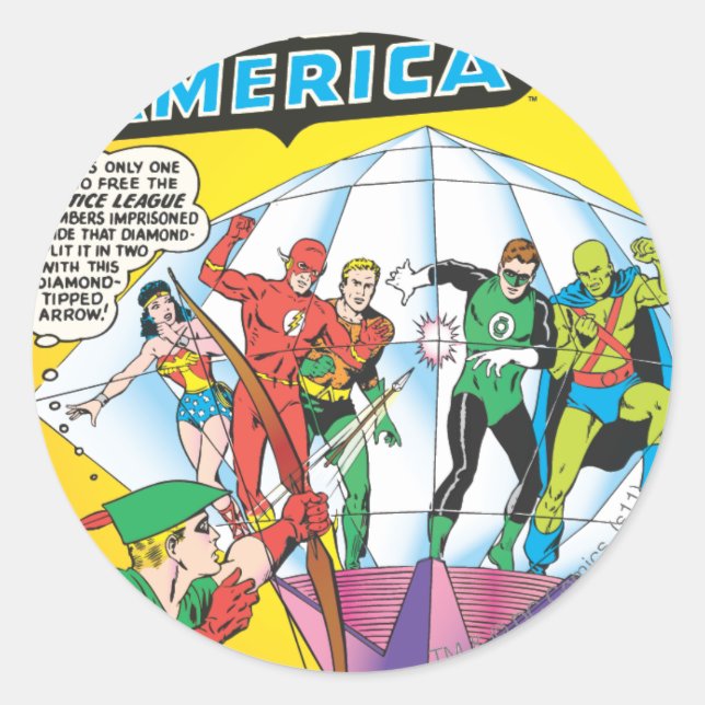 Justice League of America Issue #4 - May Classic Round Sticker (Front)