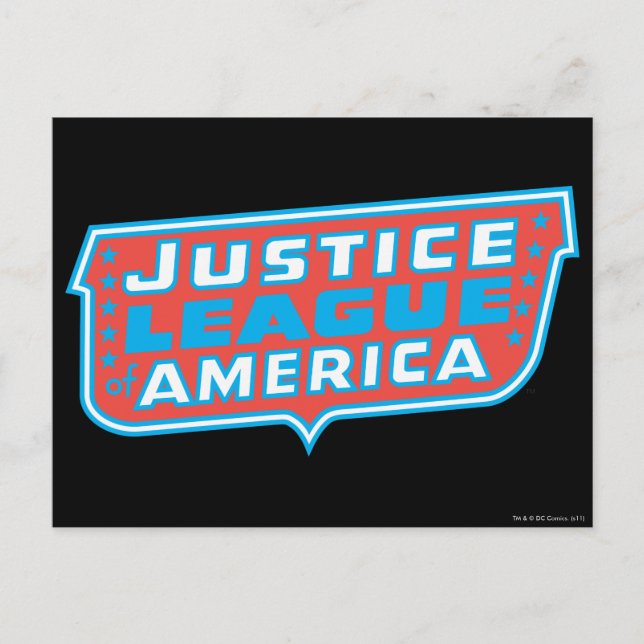 Justice League of America Logo Postcard (Front)