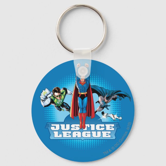 Justice League Power Trio Keychain (Front)