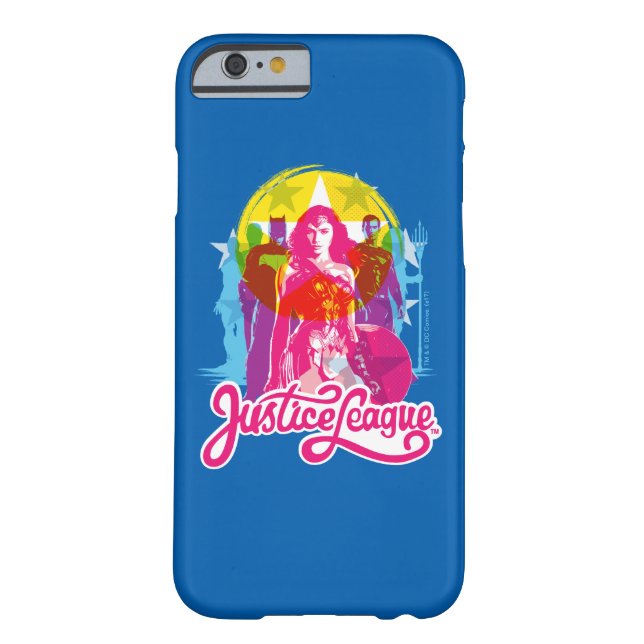 Justice League | Retro Group & Logo Pop Art Case-Mate iPhone Case (Back)