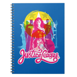 Justice League Retro Group & Logo Pop Art Notebook