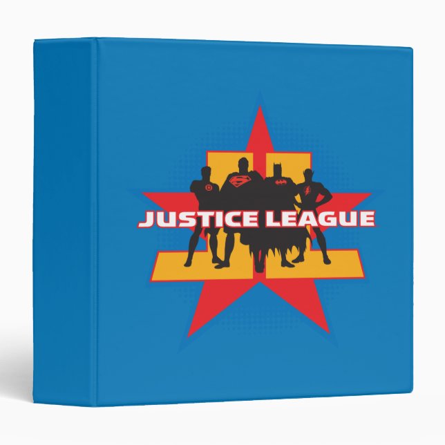 Justice League Silhouettes and Star Background Binder (Front/Spine)