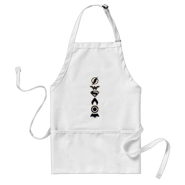 Justice League | Stylized Team Symbols Lineup Standard Apron (Front)