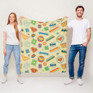 Justice League Super Hero Badge Pattern Fleece Blanket
