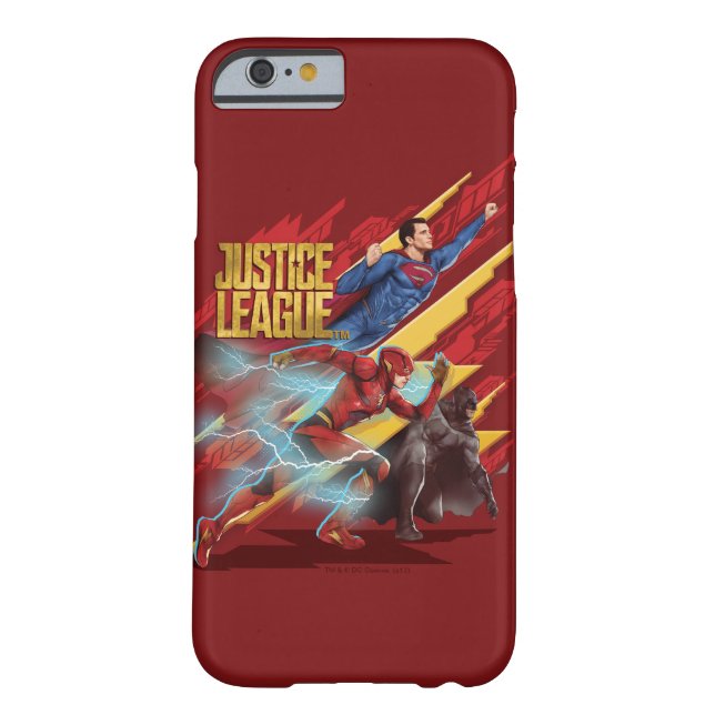 Justice League | Superman, Flash, & Batman Badge Case-Mate iPhone Case (Back)