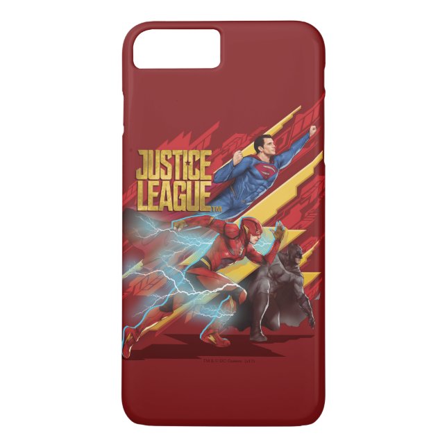Justice League | Superman, Flash, & Batman Badge Case-Mate iPhone Case (Back)