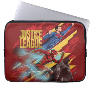 Justice League   Superman, Flash, & Batman Badge Laptop Sleeve