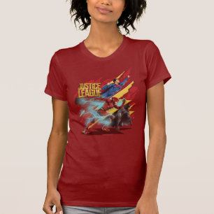 Justice League Superman, Flash, & Batman Badge T-Shirt